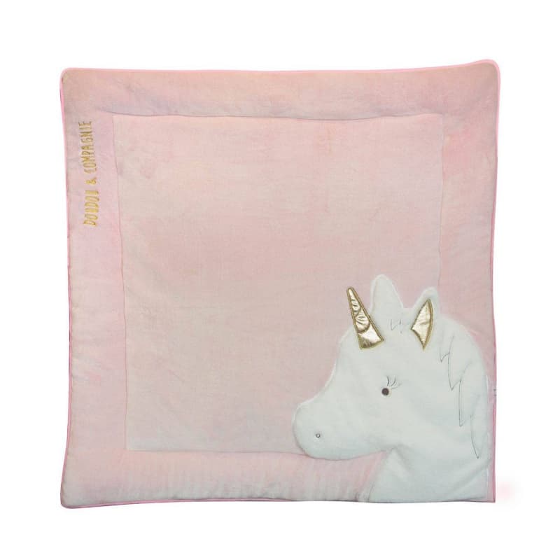 Tapidou Licorne, blanc 100x100cm doudou... et compagnie doudou et compagnie a-24 h-24 — vue 2 sur 2
