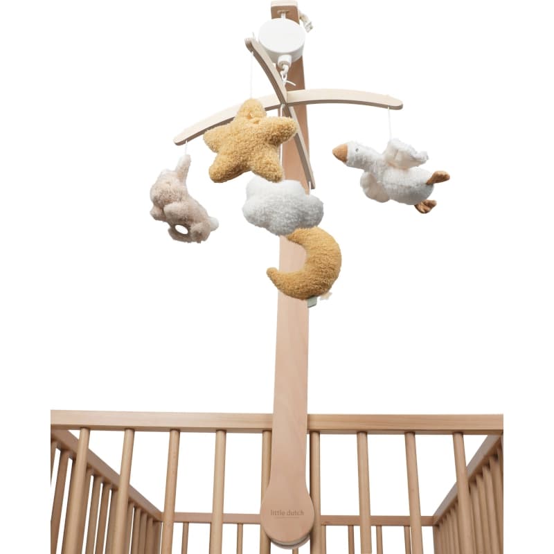 Mobile Musical en Bois Fsc, newborn natural little dutch 25/04 — vue 2 sur 6