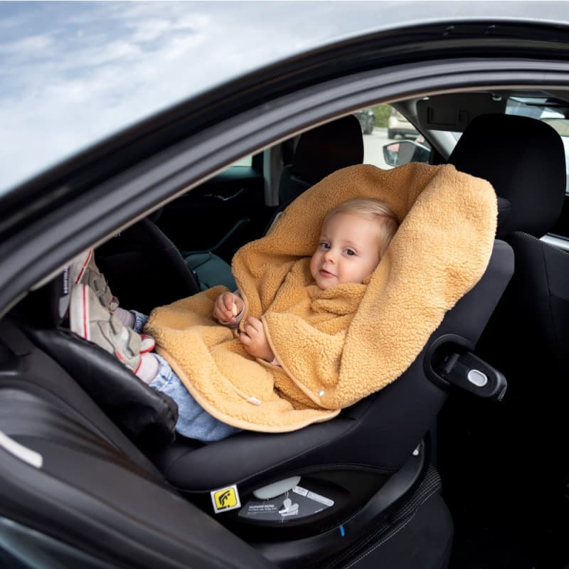 Poncho Teddy Outside + Jersey, ocre 9-36m bemini 25/08 — vue 2 sur 5
