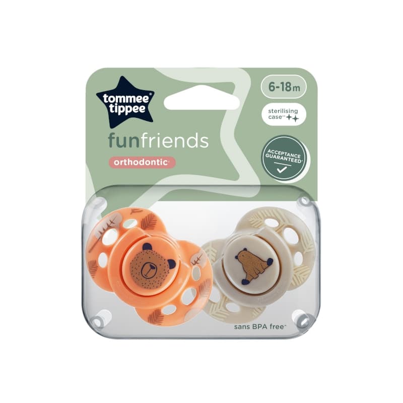 Sucette Ctn Fun 6-18m Mixte X2, tommee tippee multicolore — vue 3 sur 6