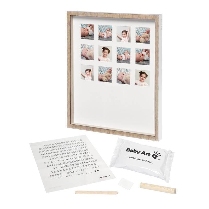 Cadre My Very First Year Bois et Blanc, baby art beige 28.6x2.4x33.1 baby art beige 28.6x2.4x33.1 — vue 3 sur 4