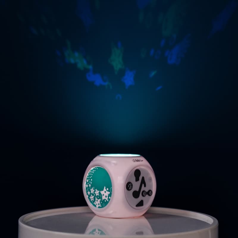 Kube Veilleuse Musicale avec Projection, bblüv white / lime — vue 1 sur 5