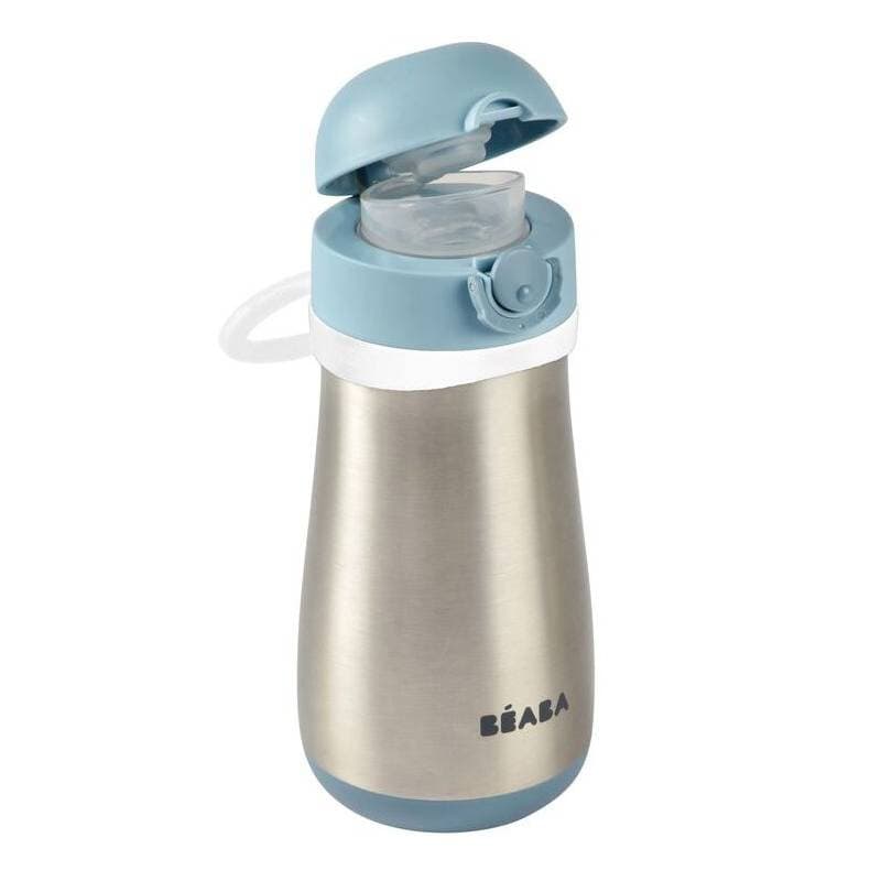 Gourde Inox 350 Ml + Anse -, beaba windy blue 350 ml — vue 2 sur 3
