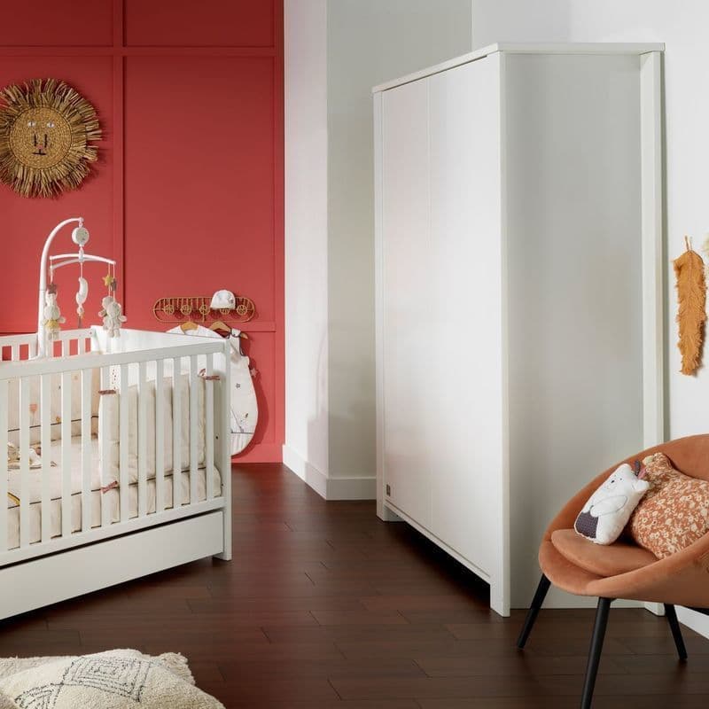 Armoire 2 Portes avec Montants Loft Blanc, loft blanc meuble — vue 4 sur 5
