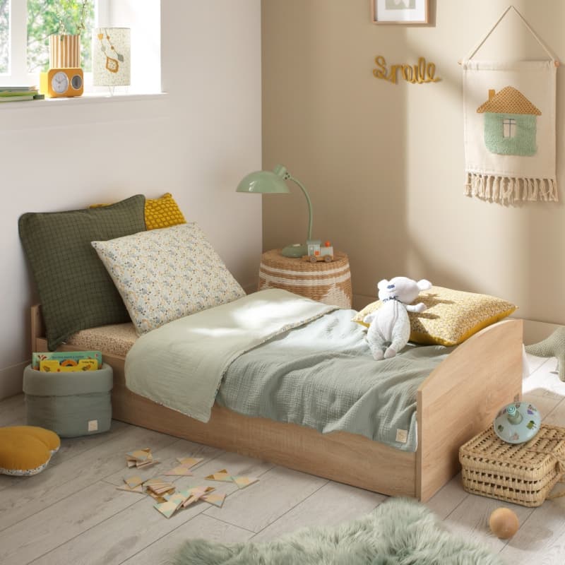 Little Big Bed 140x70, azur meuble chêne doré - hêtre vernis n — vue 4 sur 5