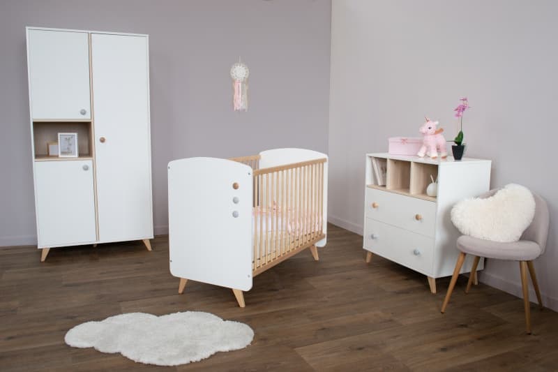 Lit 70x140 Transformable - Sommier 3 Positions Senja, senja domiva blanc 144x75x101 — vue 2 sur 5