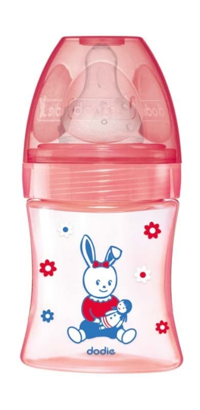 Biberon Initiation+ Anti-colique 150ml Rose Poupee 0-6 Mois Tetine Ronde 3 Vit — vue 1 sur 2