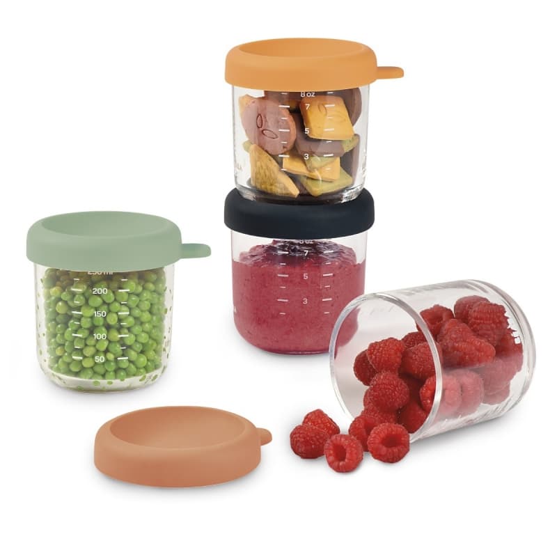 Coffret Portions Verre X4, coloris assortis 250 ml beaba — vue 1 sur 5
