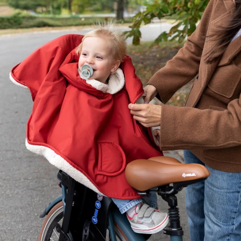 Poncho Teddy + Coated, carmin 9-36m bemini 25/08 — vue 2 sur 7