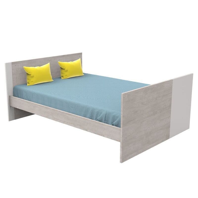 Lit Evolutif 140x70 en 90x190 Nova Gris Loft Evolutif en 90x190 et 140x190 Nova, sauthon — vue 4 sur 5