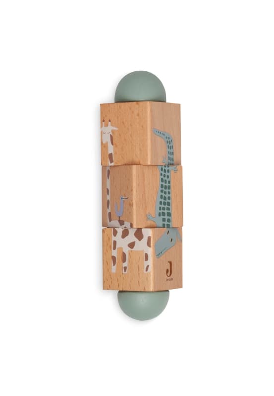 Puzzle en Bois a Tourner, multicolor jungle jambo jollein h-24 — vue 2 sur 5