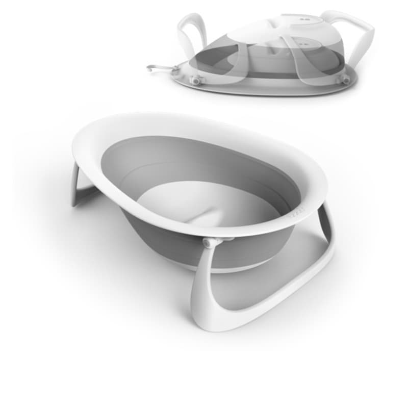 Naked Baignoire Pliable 2 Positions Gris Blanc, boon gris et blanc — vue 1 sur 5