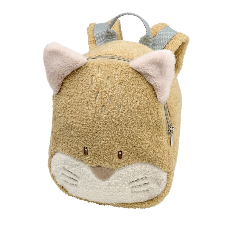 Sac a Dos Renard, caramel teddy bouclette nattou h-24 — vue 1 sur 2