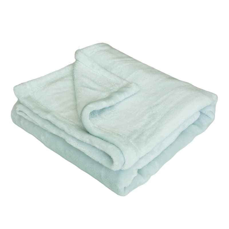 Couverture Microdoux 100x150 Cm Gris Sauge, microdoux fee moi dormir sauge