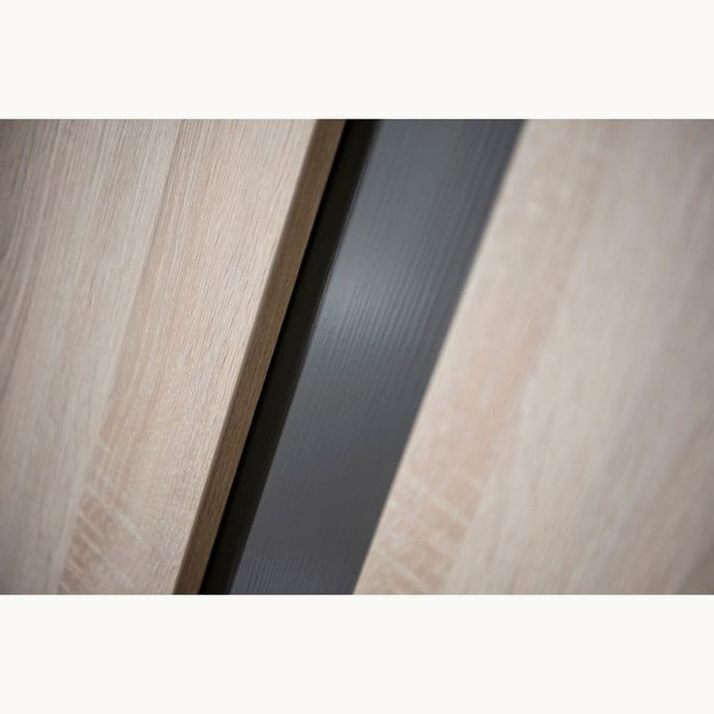 Armoire 2 Portes Gris Volcan Nova, nova meuble — vue 4 sur 4