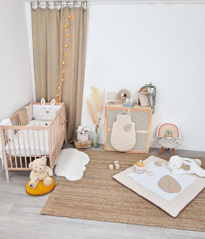 Happy Wild Tour de Lit, beige 180x30cm doudou sensoriel doudou et compagnie a-24 h-24 — vue 3 sur 4