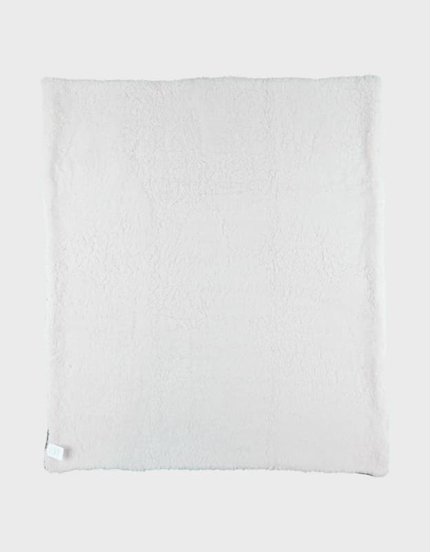Couverture Tricot Sherpa, kaki 75x100cm mix and match noukie's hiver — vue 3 sur 5