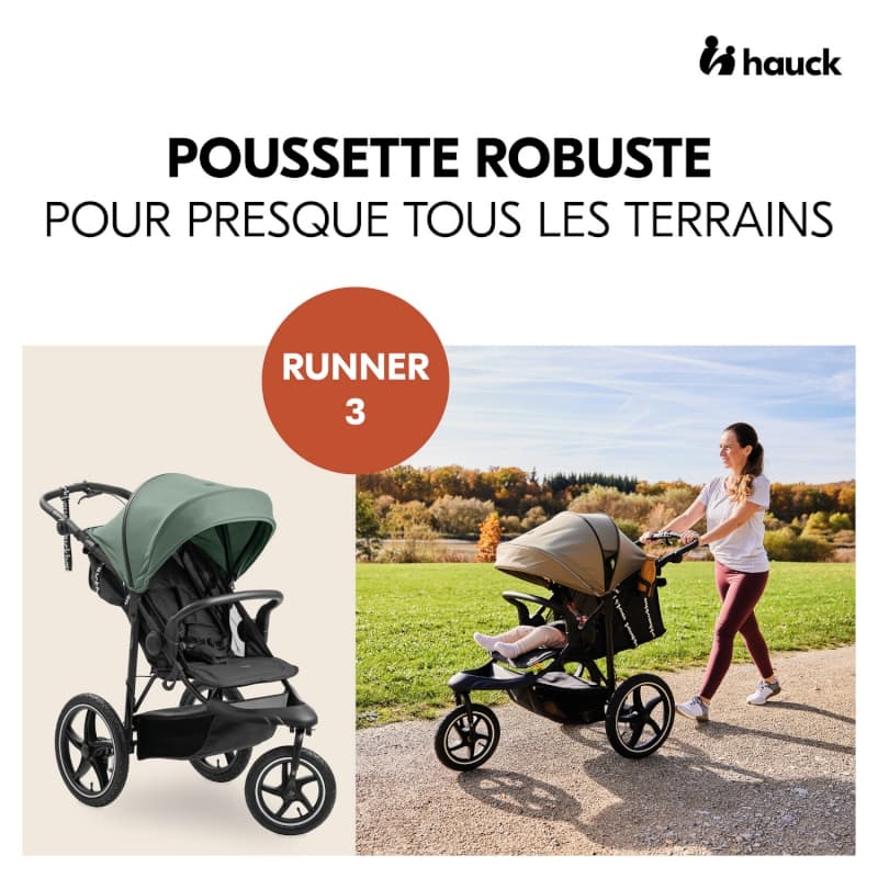 Runner 3 Jungle Green, poussette jogger - p-24 e-24 — vue 2 sur 5