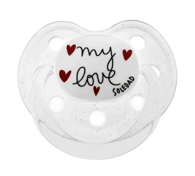 Sucette 6 Mois + My Love, le biberon français transparent 4x8,5x15 per — vue 1 sur 3