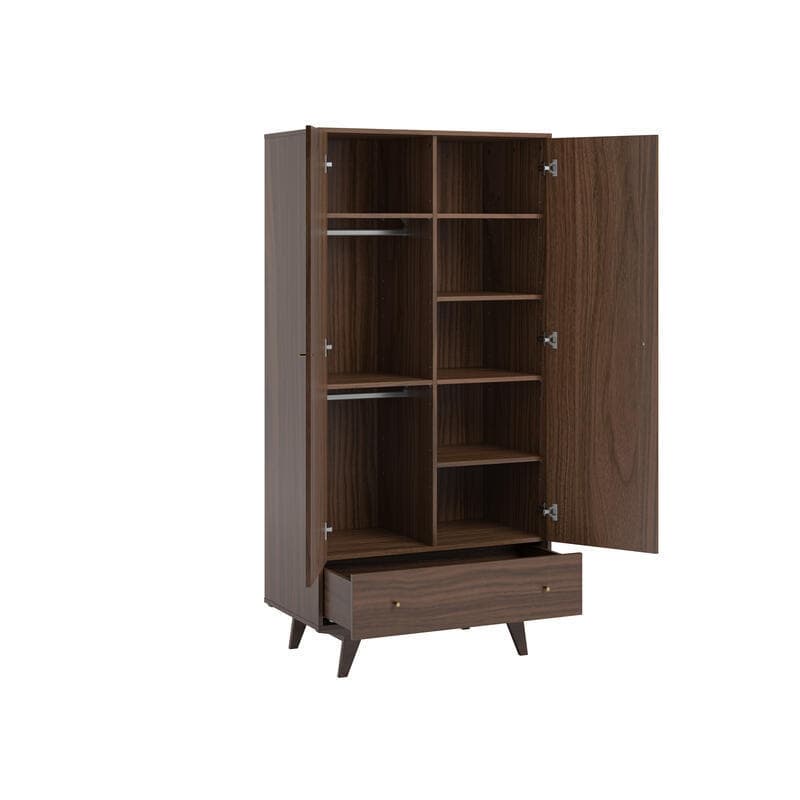 Armoire Mid Noix, mid 90x50x185 — vue 3 sur 4