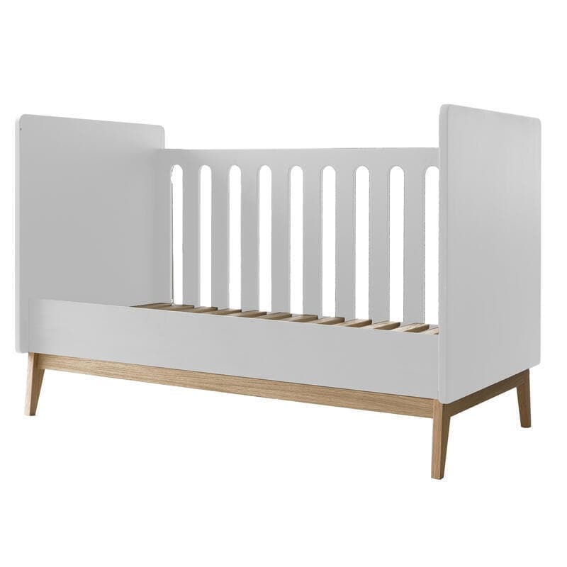 Lit Bebe 140x70cm Transformable en Banquette Pure Blanc, chambre pericles 145 x 78,30 x 95,30