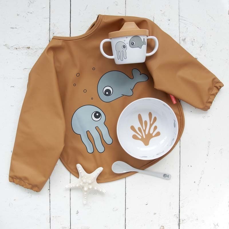 Coffret Premier Repas Sea Friends, sea friends moutarde/gris — vue 1 sur 2