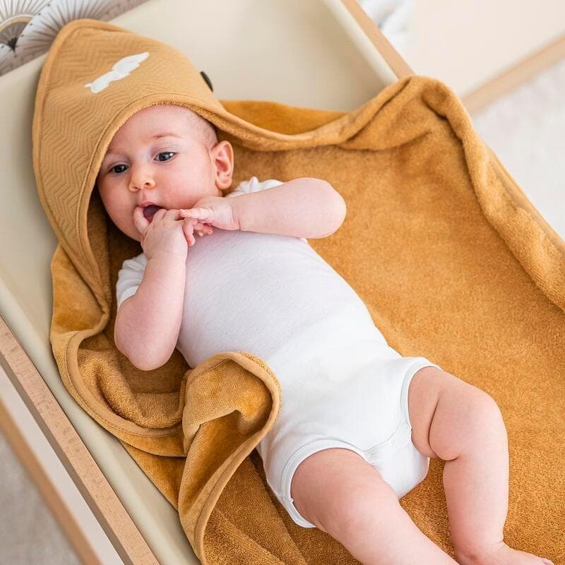 Charlie Cape de Bain et Gant Eponge 75*75cm Caramel — vue 3 sur 3