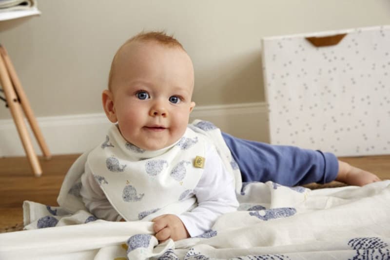 Bandana avec Col Benitier Little Water Baleine, lässig bleu — vue 2 sur 3
