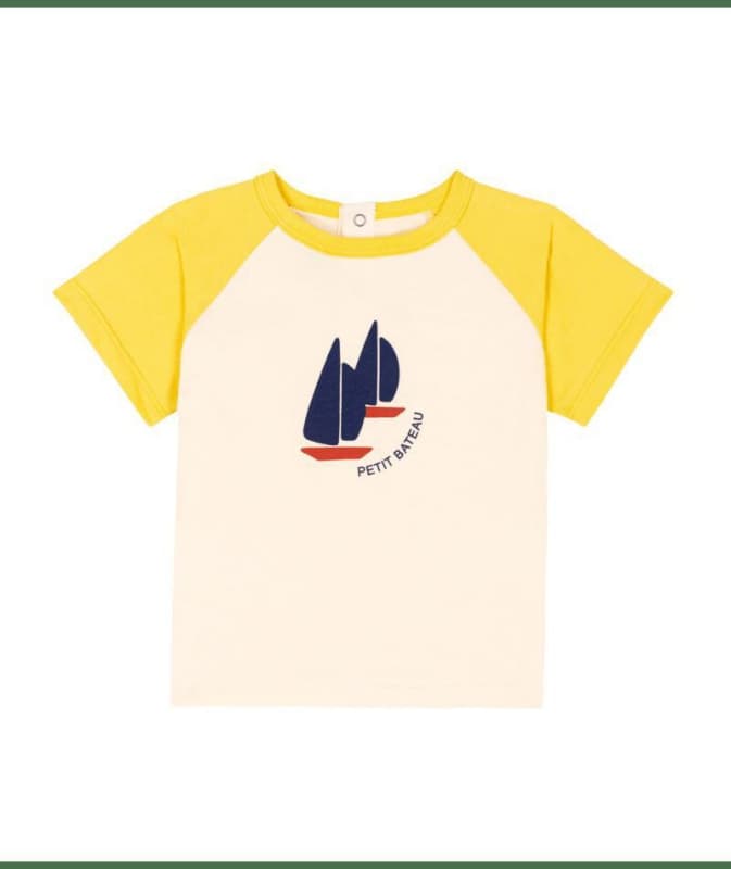 Tee Shirt Mc, avalanche/orge 36m pe2025 selectif early season petit bateau p-25 e-25