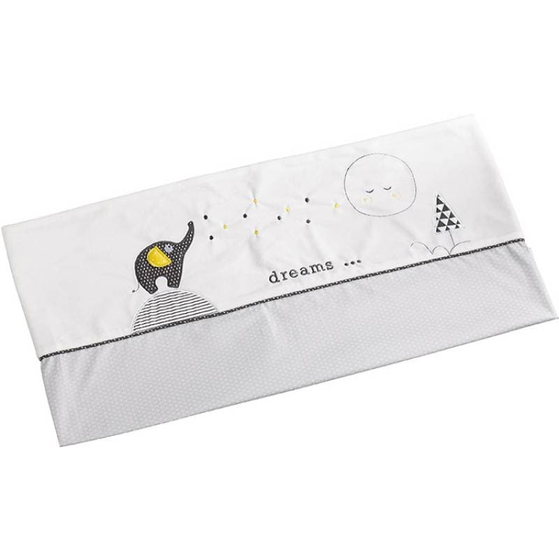Parure de Lit + Taie Babyfan, babyfan sauthon baby deco blanc/gris 140x190/60x40 — vue 1 sur 3