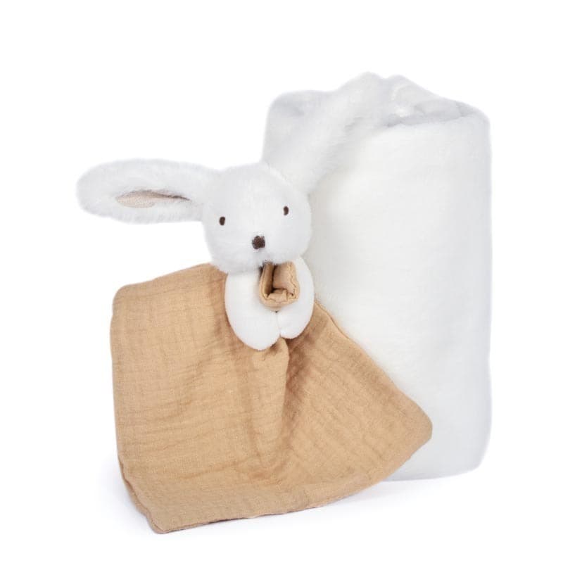 Plaid et Doudou Happy Wild, blanc 10x70cm doudou sensoriel doudou et compagnie a-24 h-24 — vue 2 sur 3