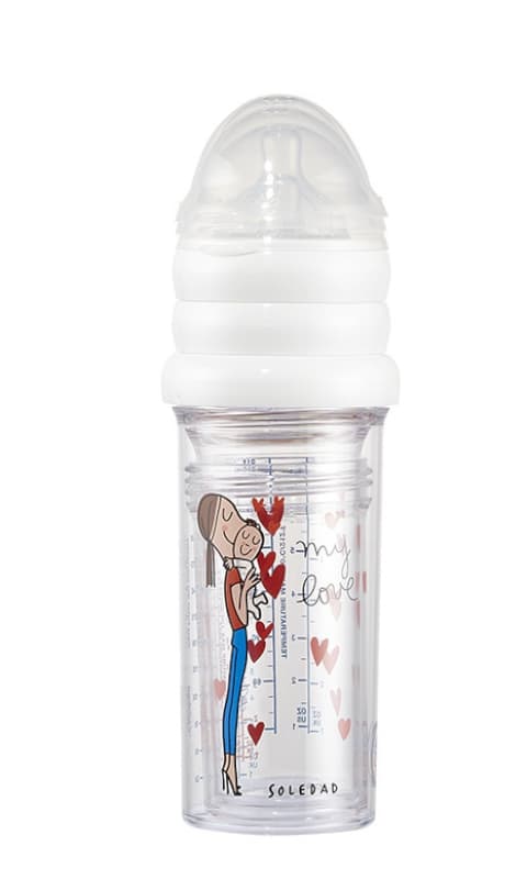 Set de 3 Biberons My Love By Soledad, le biberon français transparent 8,5x8,5x28 per — vue 1 sur 2
