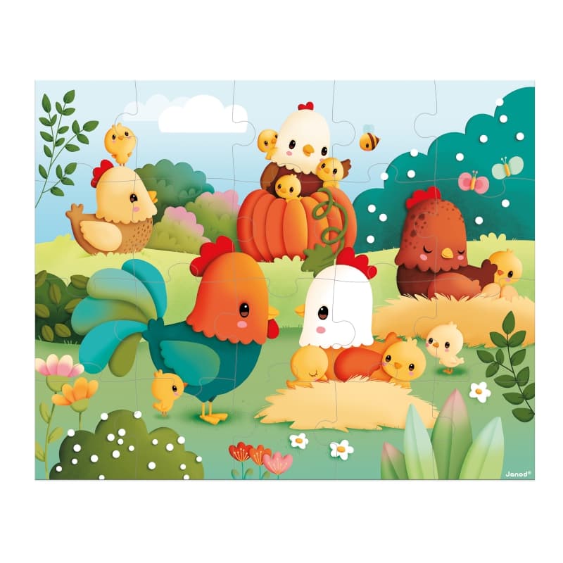 Puzzle Bienvenue a la Basse-cour 20 Pcs, ferme janod collection 2024 — vue 3 sur 5