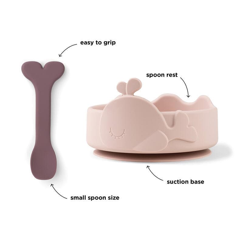 Bol Ventouse et Cuillere Sili Wally, rose done by deer news feb 2023 — vue 2 sur 5