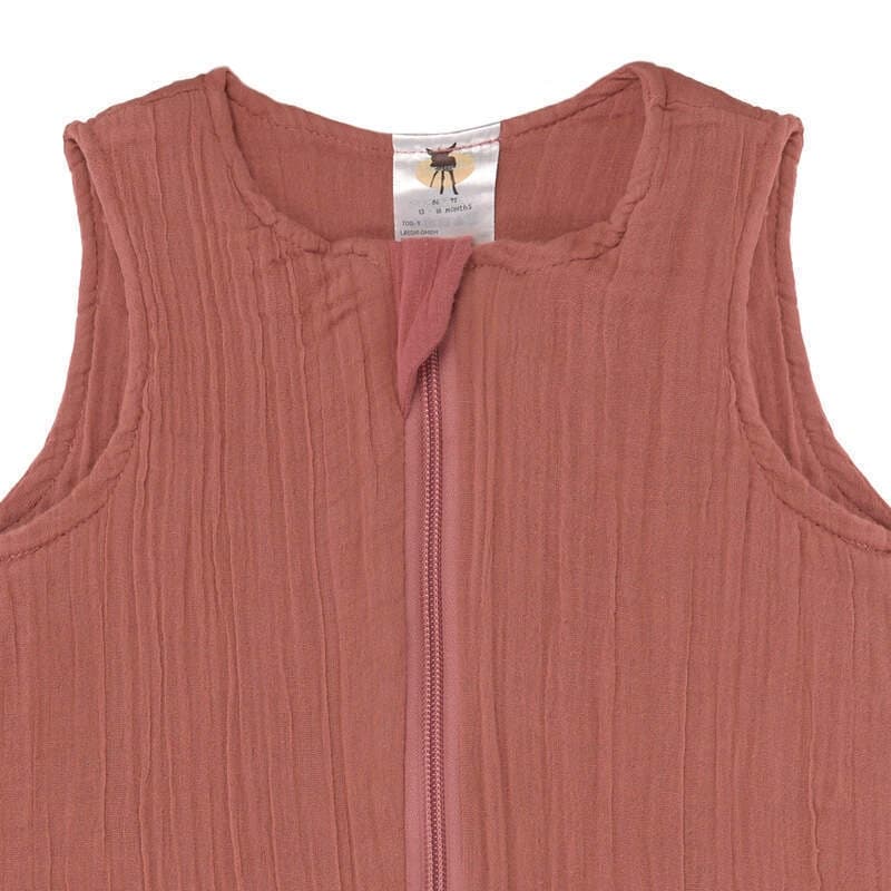 Gigoteuse en Mousseline Gots Bois de Rose, 50/56, 0-2 Mois, Edition Toute Saiso, lässig rose — vue 2 sur 5