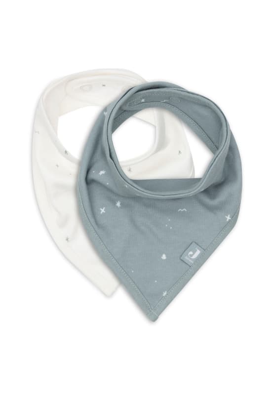 Bavoir Bandana X2, sea green twinkling jollein h-24 — vue 1 sur 5