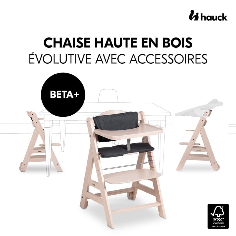 Beta+, chaise haute hauck whitewashed a-23 — vue 2 sur 5