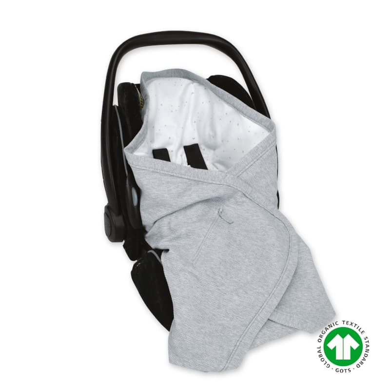 Nid d'Ange Biside 0-12m Gris Chine Waffle Bio + Jersey, bemini gris chiné tom