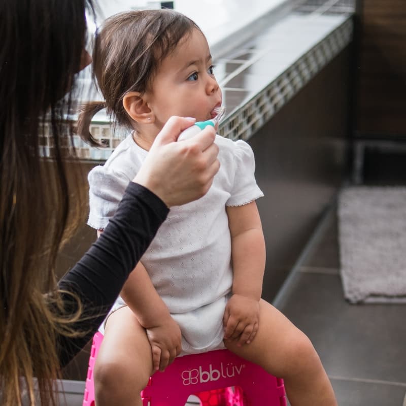 Sonik Brosse a Dents Sonique 2 Etapes pour Bebe, bblüv white / aqua — vue 4 sur 5