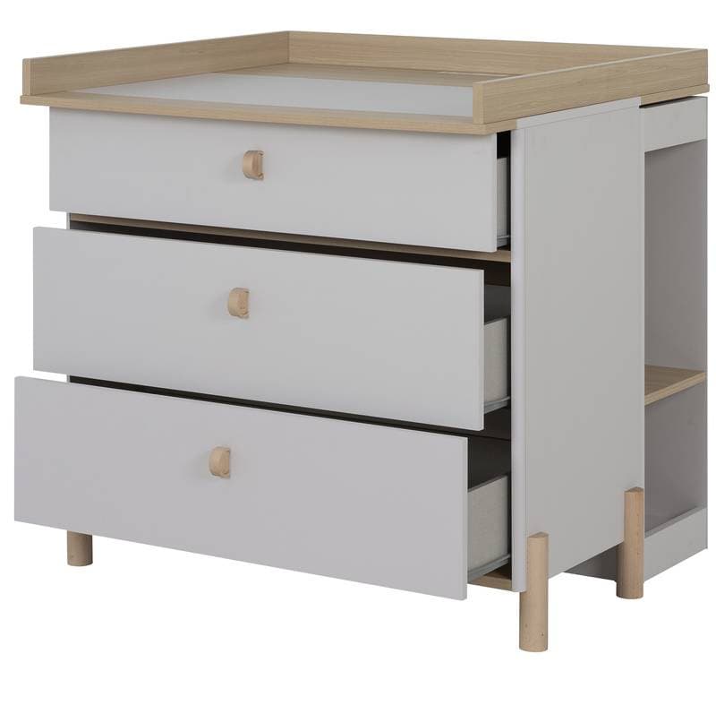 Eliott Commode 3 Tiroirs, gris clair sable galipette — vue 2 sur 5