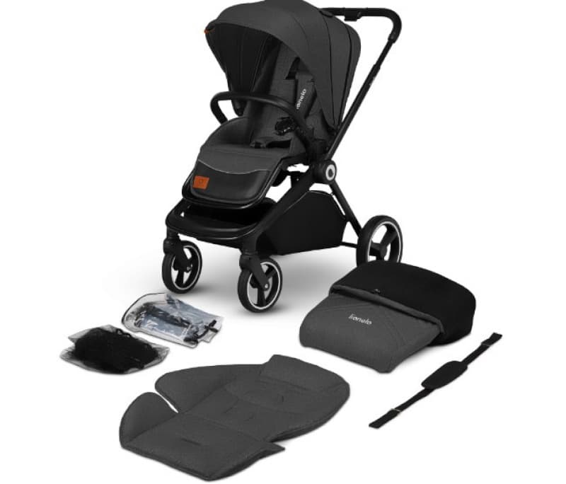 Poussette Mika 2en1, lionelo graphite — vue 2 sur 4