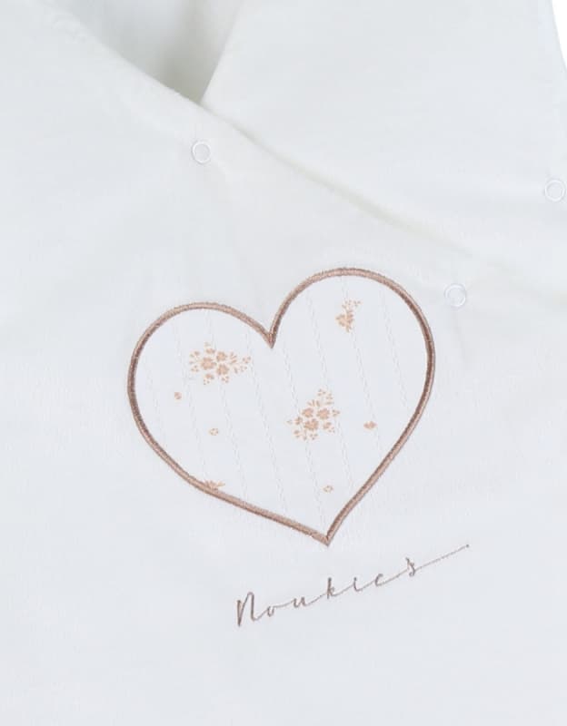 Vf Gigoteuse Veloudoux - Fleurs d'Antan, blanc rose 100cm vintage flowers noukie's — vue 4 sur 4