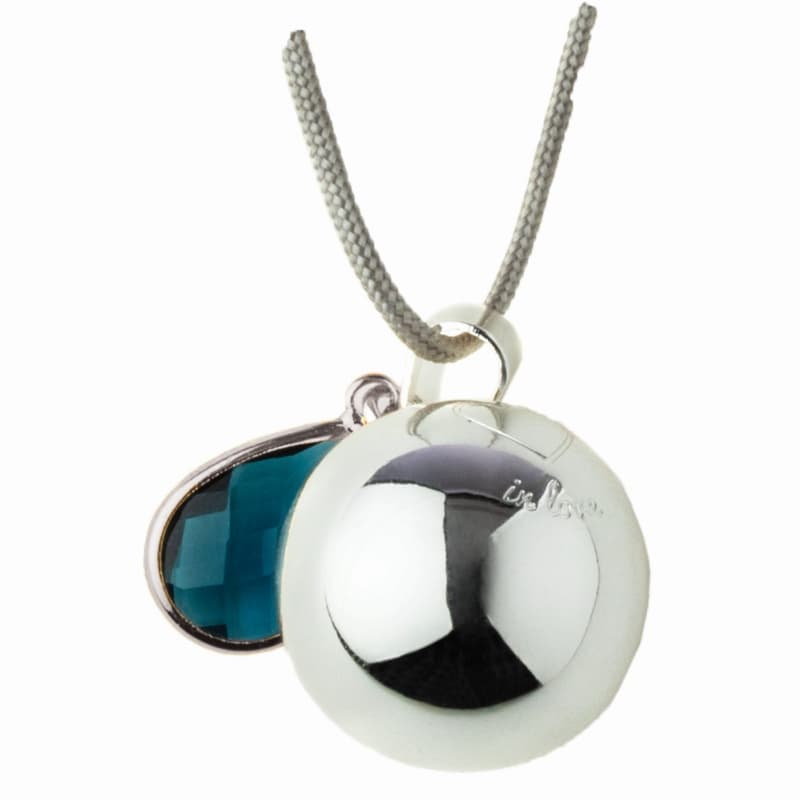 Bijou Grossesse Bola - Argentee avec Pierre et Gravure In Love, gris bola pregnancy jewel 05-24