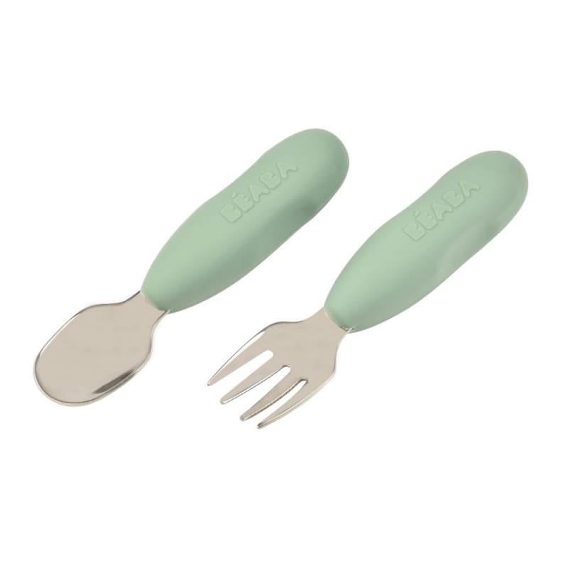 Pre-couverts Inox X2, sage green beaba