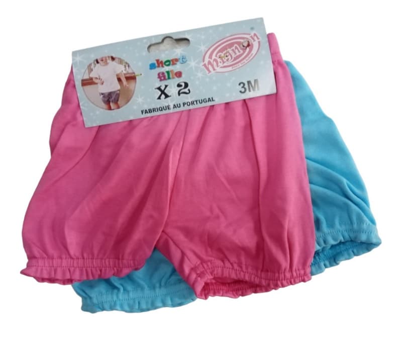 Short Bebe Fillle X2 — vue 8 sur 9