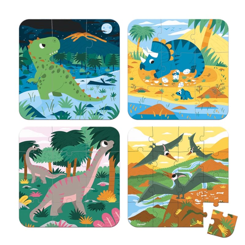 Puzz Evolutifs Dinosaures, puzzles janod 2022 — vue 1 sur 2