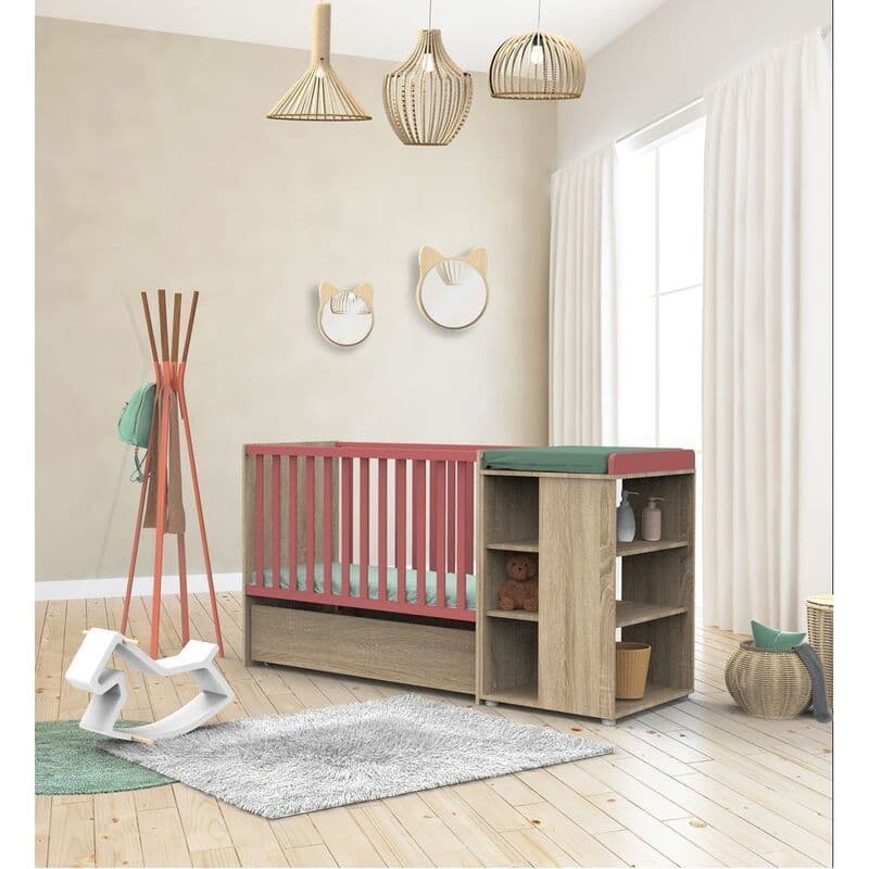 Lit Combine Evolutif 120x60 Rose Nova Rose Canyon Nova, nova meuble — vue 5 sur 5