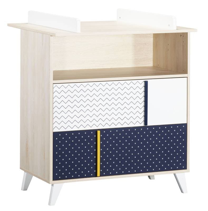 Commode 2 Tiroirs, hello sauthon easy 86 x 9 x 77 — vue 3 sur 4
