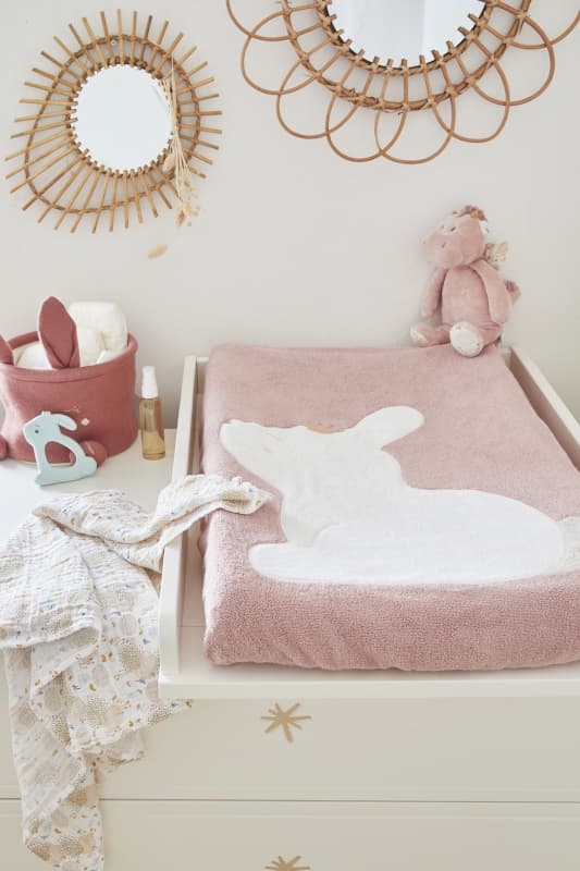 L&j Panier Beauty Case Tricot Bio, rose fonce permanent — vue 1 sur 2