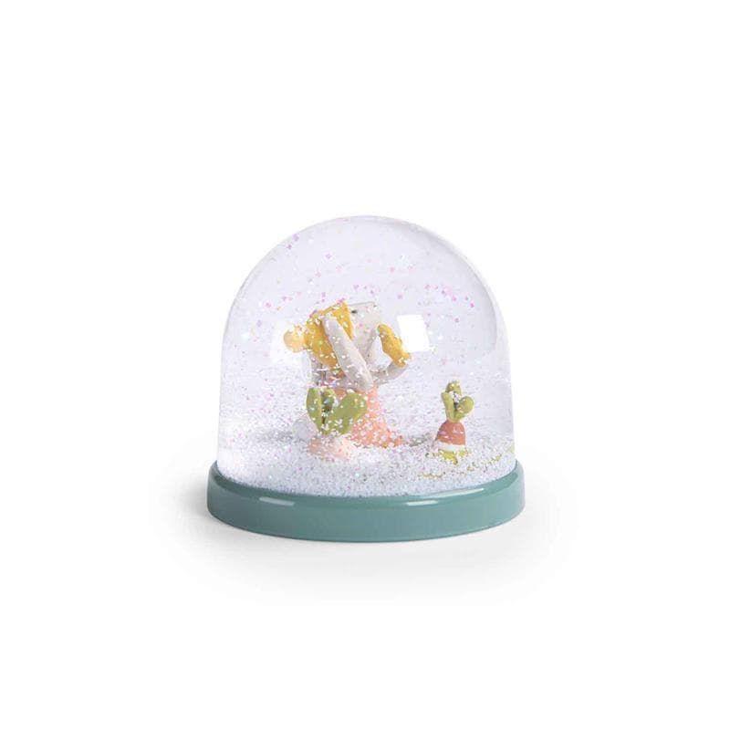 Boule a Neige, trois petits lapins bleu 0x9x8xcm p-e-a-h — vue 1 sur 4